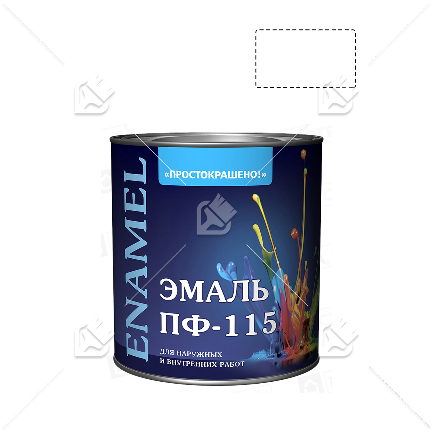 Эмаль ПФ-115 универсальная алкидная Простокрашено глянцевая белая 2,7 кг