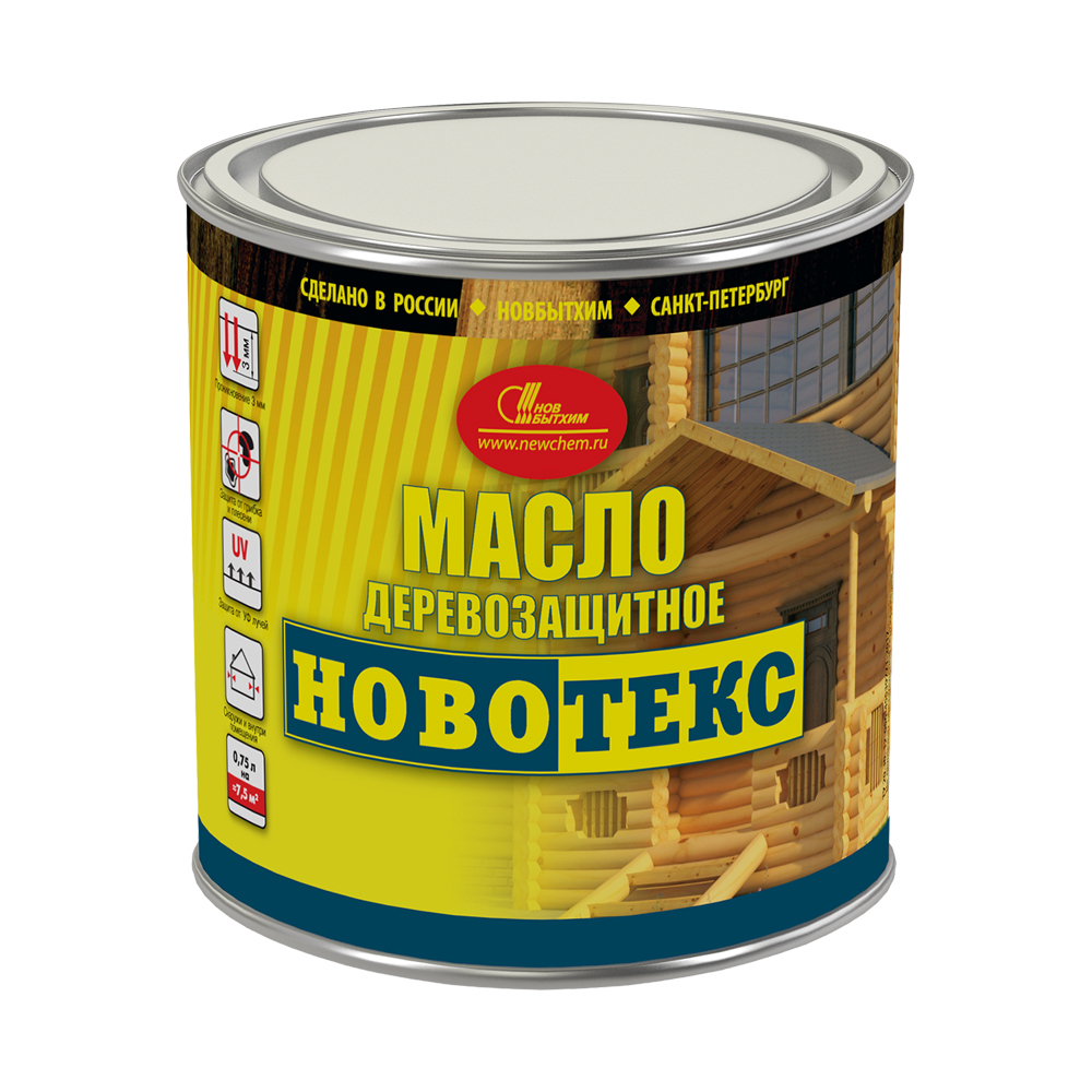 Масло деревозащитное Новбытхим Новотекс дуб 0,75 л.