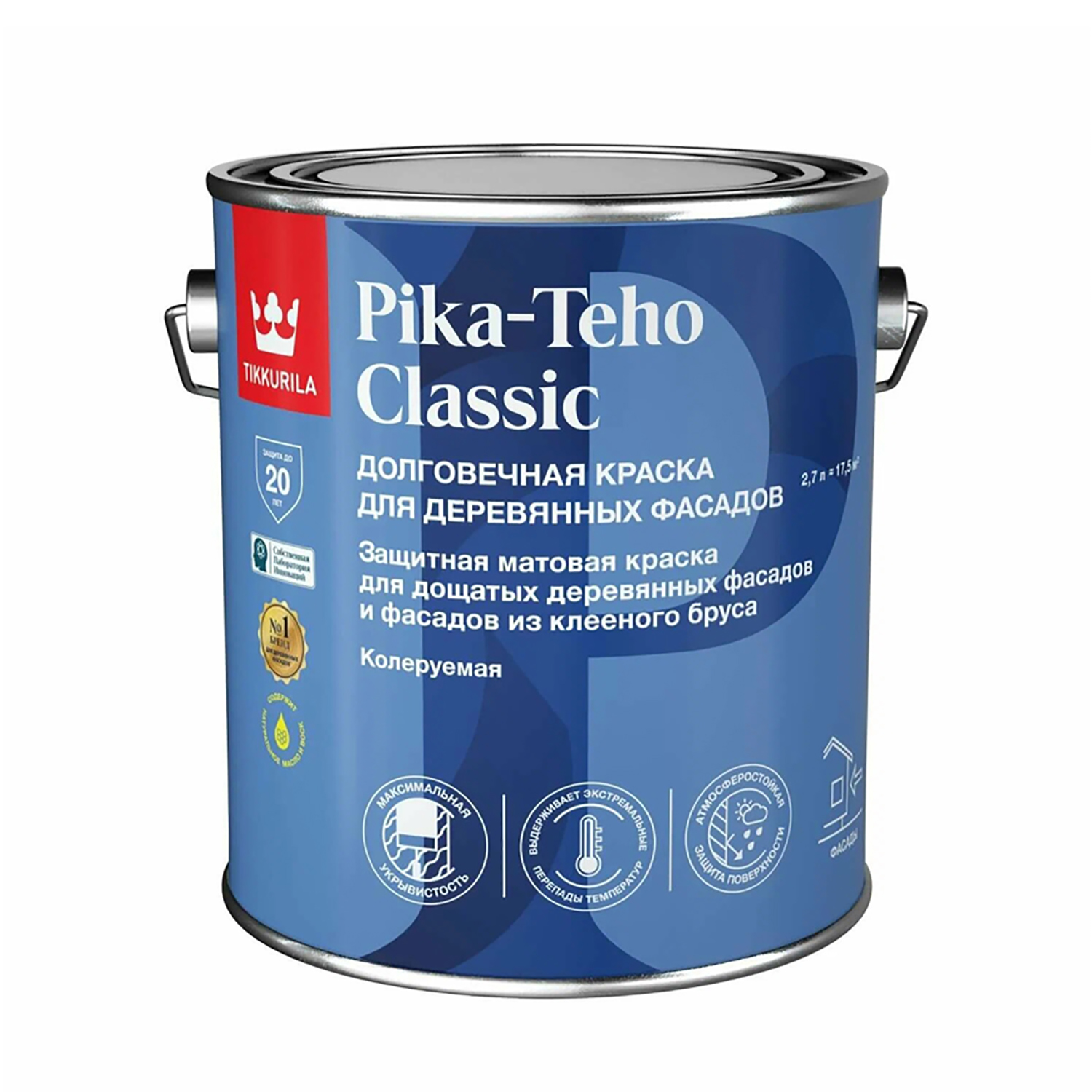 Краска для деревянных фасадов Tikkurila PIKA-TEHO CLASSIC C матовая 2,7л