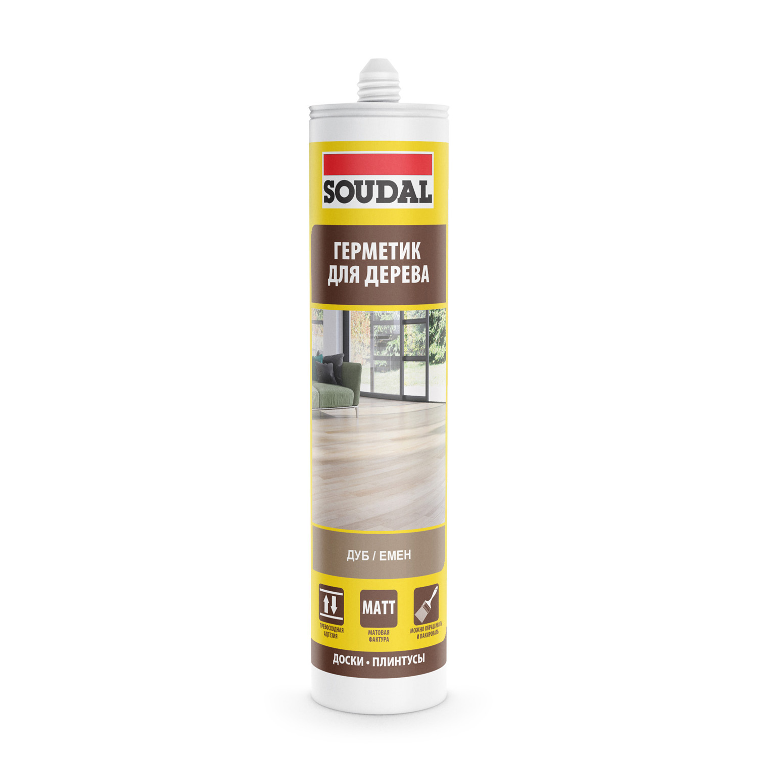 Герметик акриловый паркетный Soudal дуб 280 мл