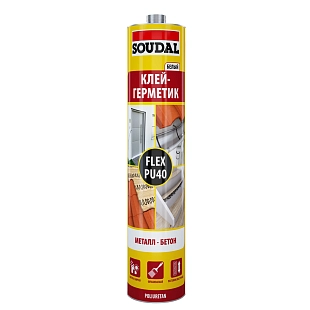 Герметик полиуретановый универсальный Soudal Flex PU 40 белый 300 мл
