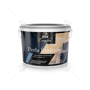 Лак декоративный акриловый лессирующий Dufa Creative Perla Finitura перламутровый база ARGENTO 2,5 л. 