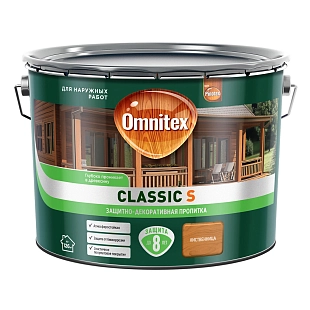 Защитно-декоративная пропитка Omnitex Classic S Лиственница 9л