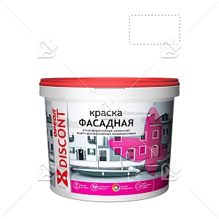 Краска фасадная полиакриловая Ореол Дисконт матовая белая 13 кг. 