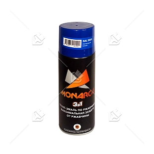 Грунт-эмаль по ржавчине аэрозольный акриловый Eastbrand Monarca RAL5005 сигнальный синий 520 мл.