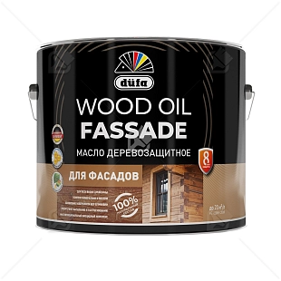 Масло деревозащитное для фасадов Dufa Wood Oil Fassade бесцветное 9 л.