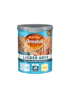 Лак для дерева на водной основе колеруемый Omnitex Lacker Aqua 10 матовый 1 л