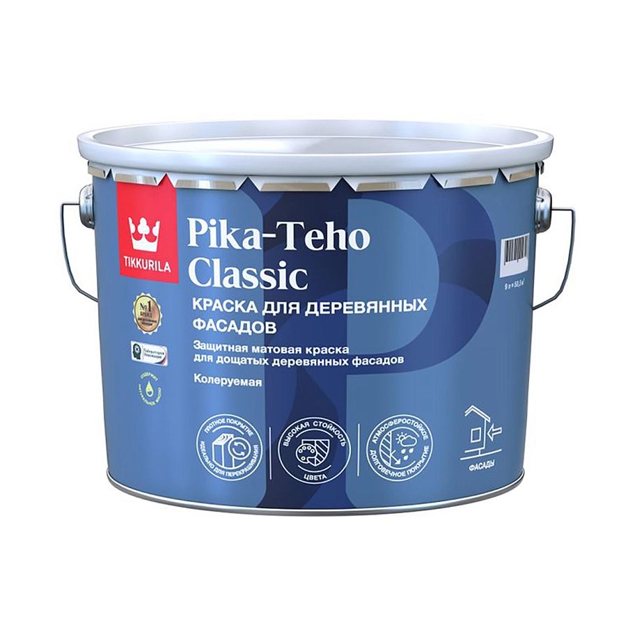 Краска для деревянных фасадов Tikkurila PIKA-TEHO CLASSIC C матовая 9л
