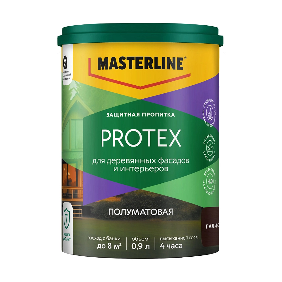 Защитная пропитка Masterline Protex Палисандр 0,9л