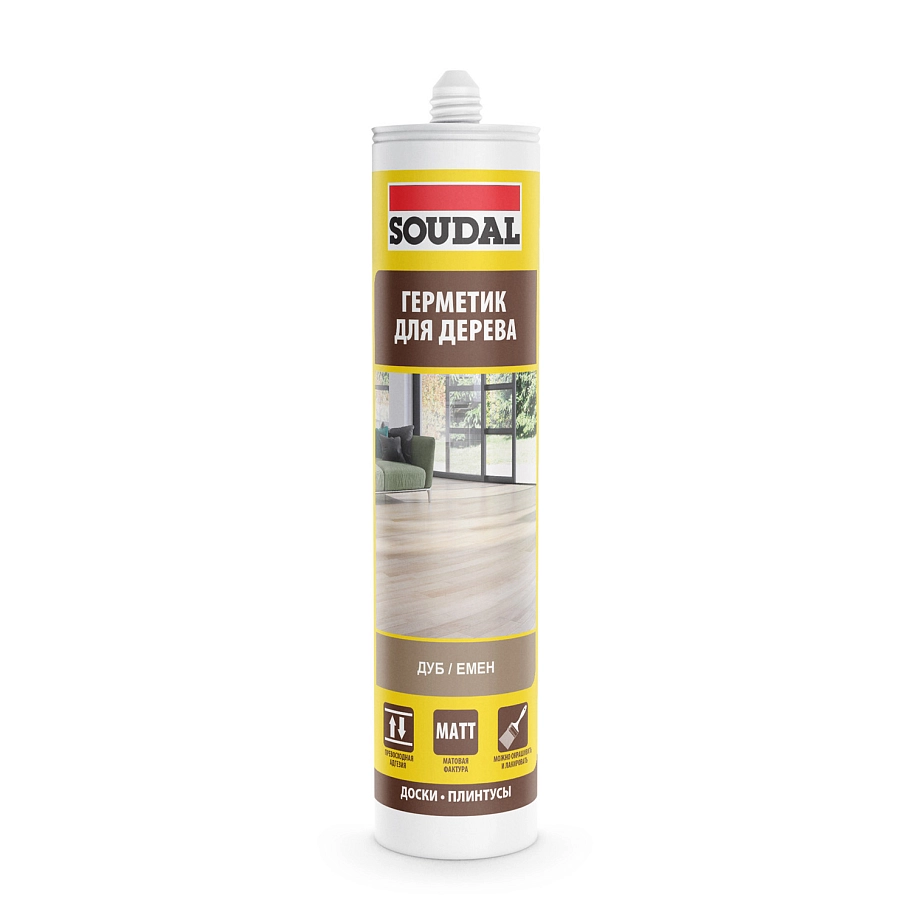 Герметик акриловый паркетный Soudal дуб 280 мл